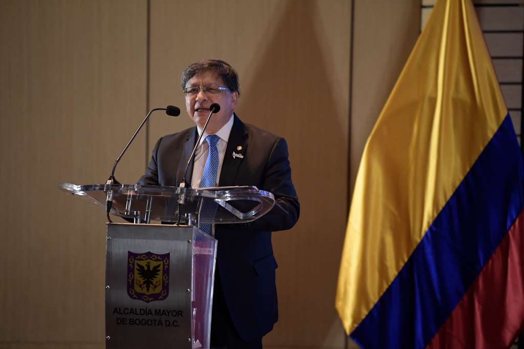 Presidente de la Corte Constitucional, durante la conmemoración del aniversario número 34 de la Constitución de 1991.