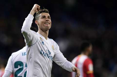 Cristiano Ronaldo anotó cuatro goles ante el Girona y se acerca a Messi