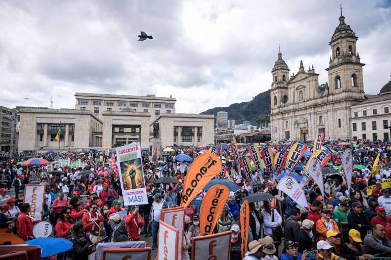 Esta es la segunda protesta que realiza Fecode en Bogotá en menos de una semana.