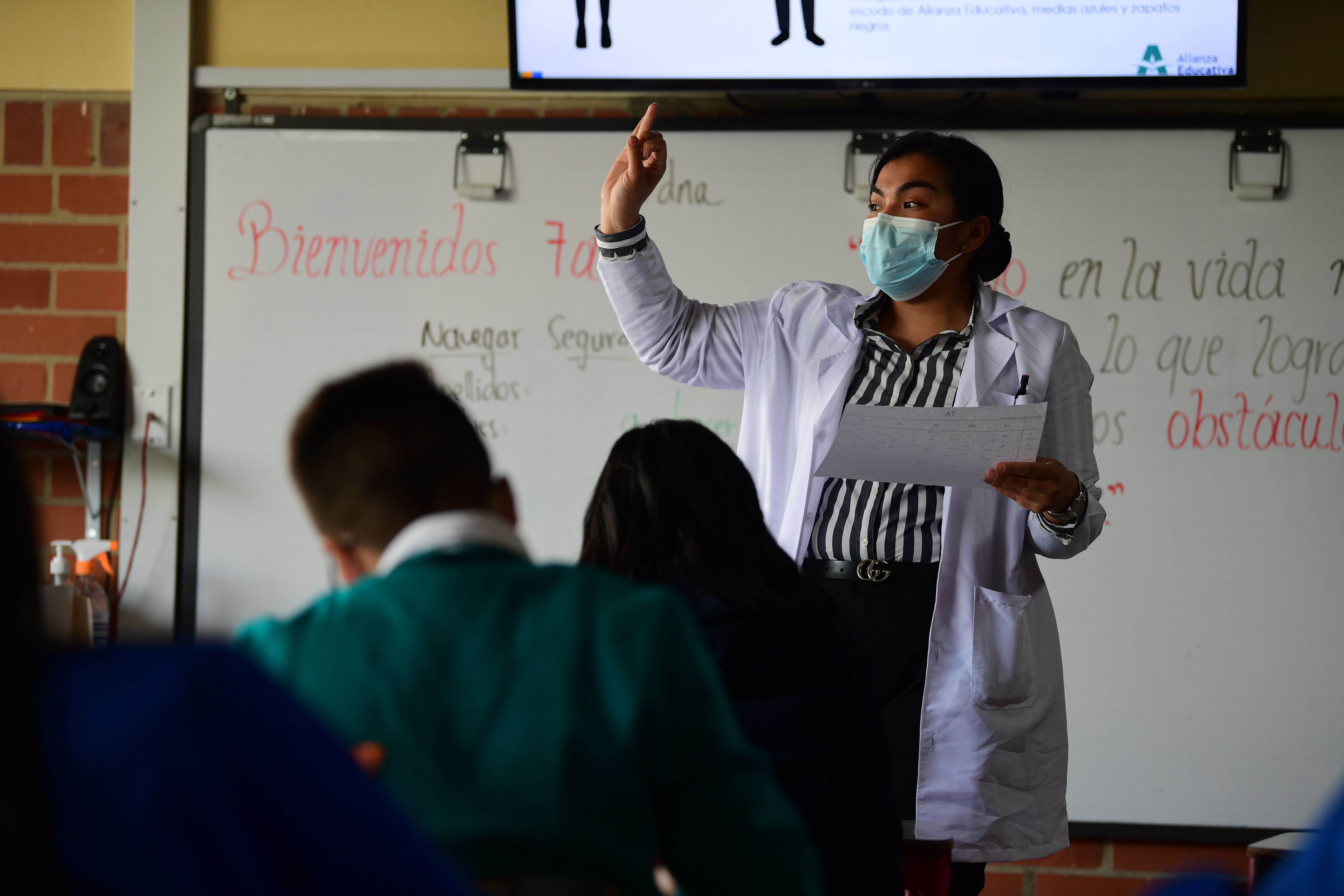 Regreso a clases en los colegios de públicos de Bogotá durante la pandemia del Covid-19 que contó con la asistencia de la alcaldesa Claudia López