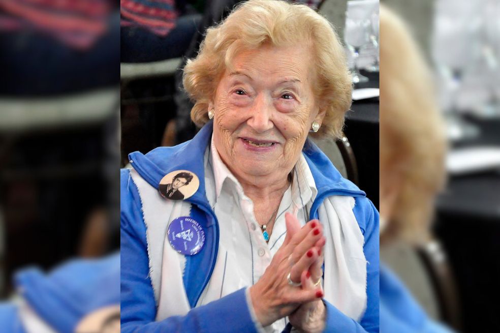 Sara Ruz, madre de la Plaza de Mayo y sobreviviente de Auschwitz.