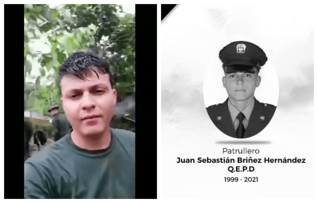 El patrullero Juan Sebastián Briñez había cursado un diplomado en derechos humanos y servicio policial en noviembre de 2020.