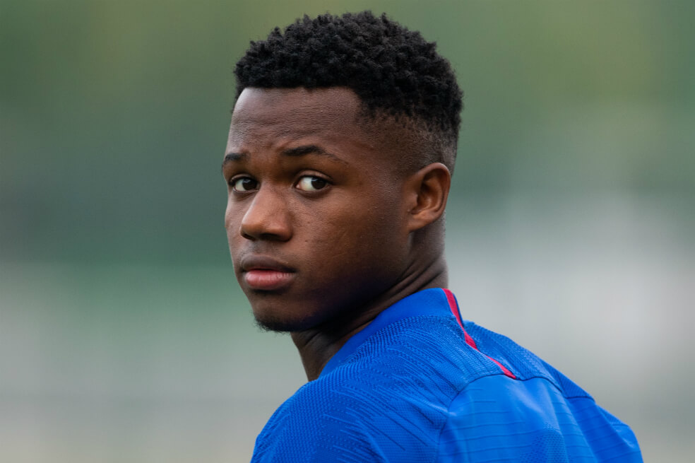 Ansu Fati, futbolista del Barcelona de España. / AFP