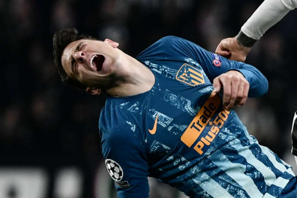 Santiago Arias, durante el encuentro de este martes entre Juventus y Atlético de Madrid. / AFP