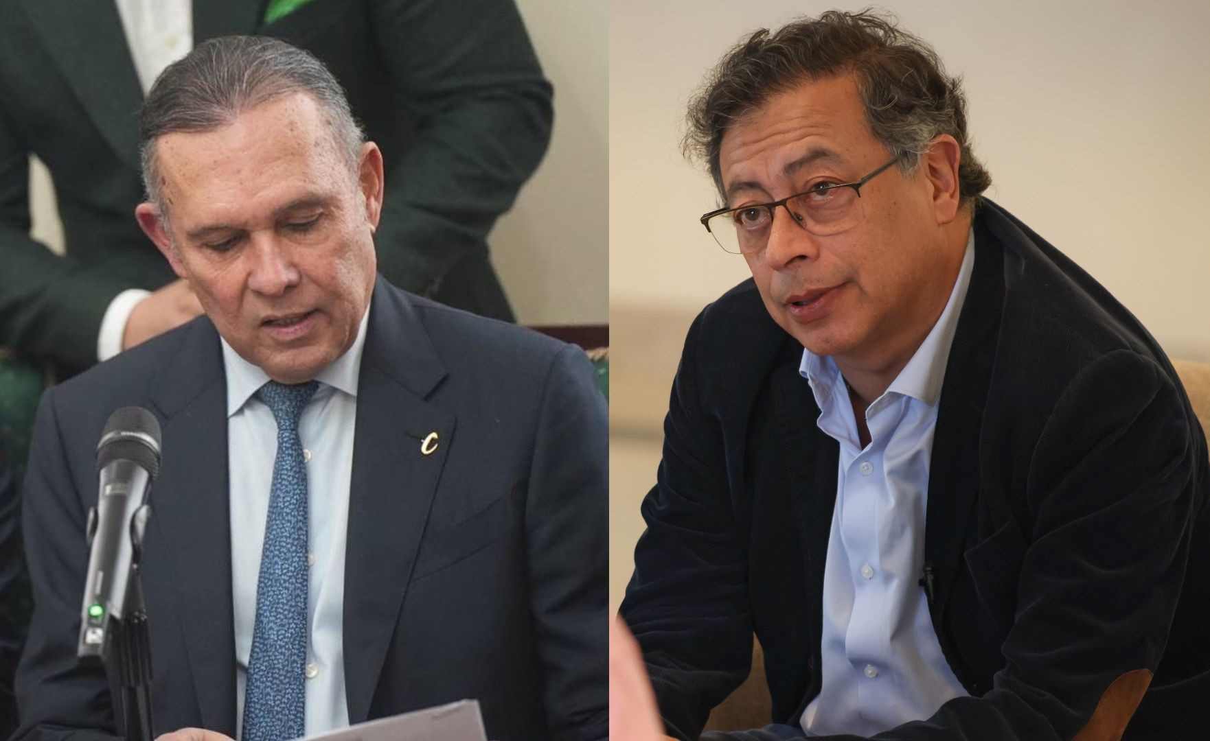 Presidente del Congreso, Efraín Cepeda, y presidente Gustavo Petro.