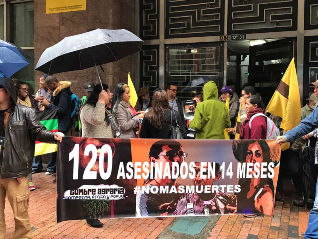 La organización Somos Defensores han registrado el asesinato de 45 líderes sociales en los primeros tres meses del año. / Archivo