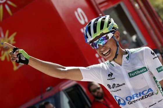 Esteban Chaves ganó dos etapas y fue líder de la Vuelta a España. / EFE