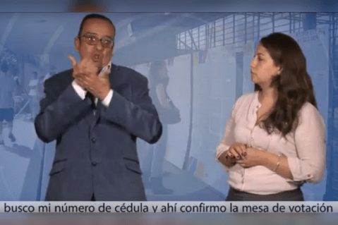 El paso a paso que enseña a personas sordas a llegar a las urnas