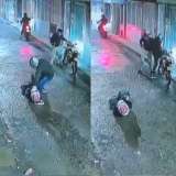 Hombre fue brutalmente golpeado por delincuentes que robaron su motocicleta