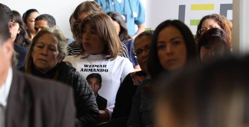 Madres de Soacha durante la audiencia de falsos positivos en la JEP. / Cortesía JEP.