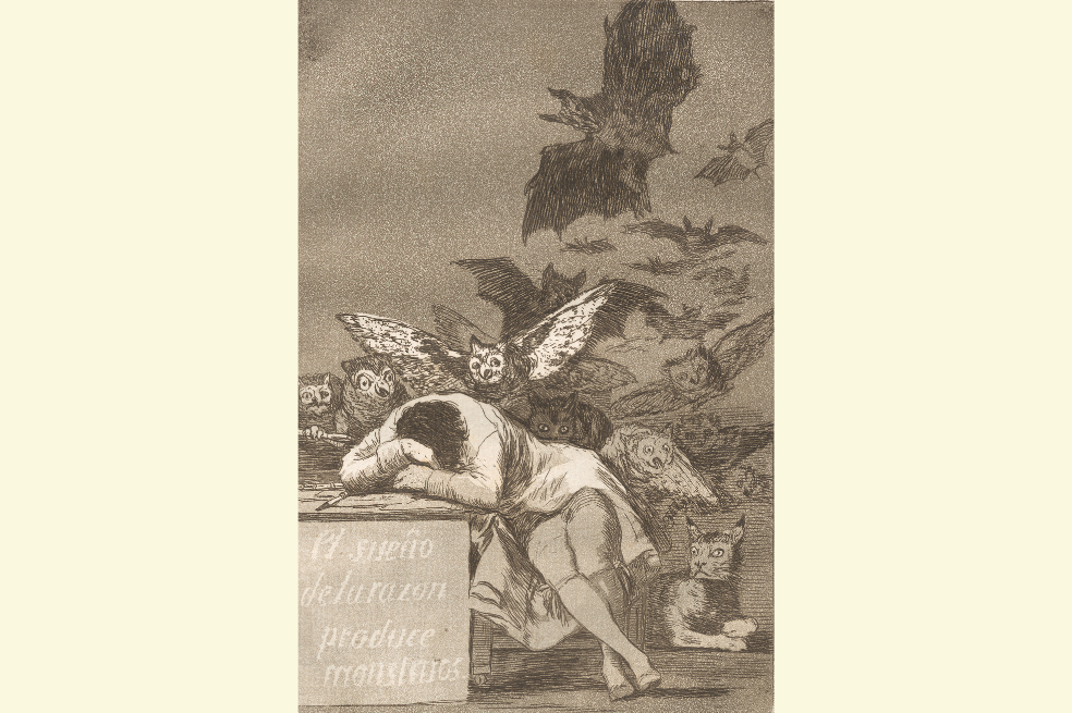 Francisco de Goya, “El sueño de la razón produce monstruos”, 1799.