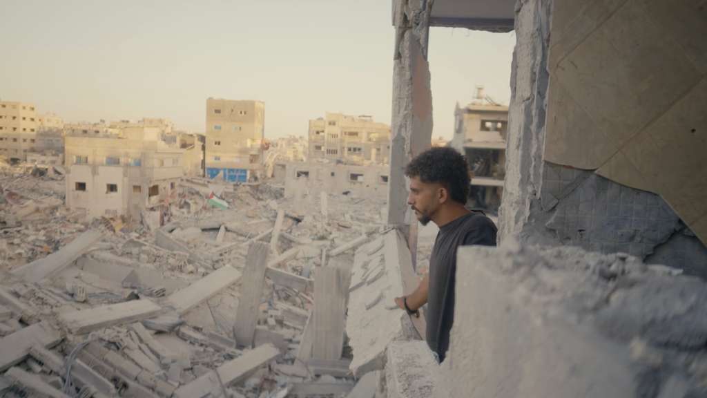 Imagen del documental 'Todos somos Gaza', en el que el equipo del documental se ha visto obligado a "grabar su propio genocidio".