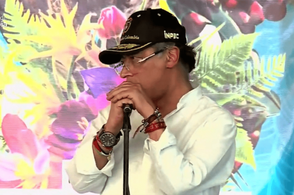 El presidente Gustavo Petro, durante el evento "Juntos por la transformación del Catatumbo".
