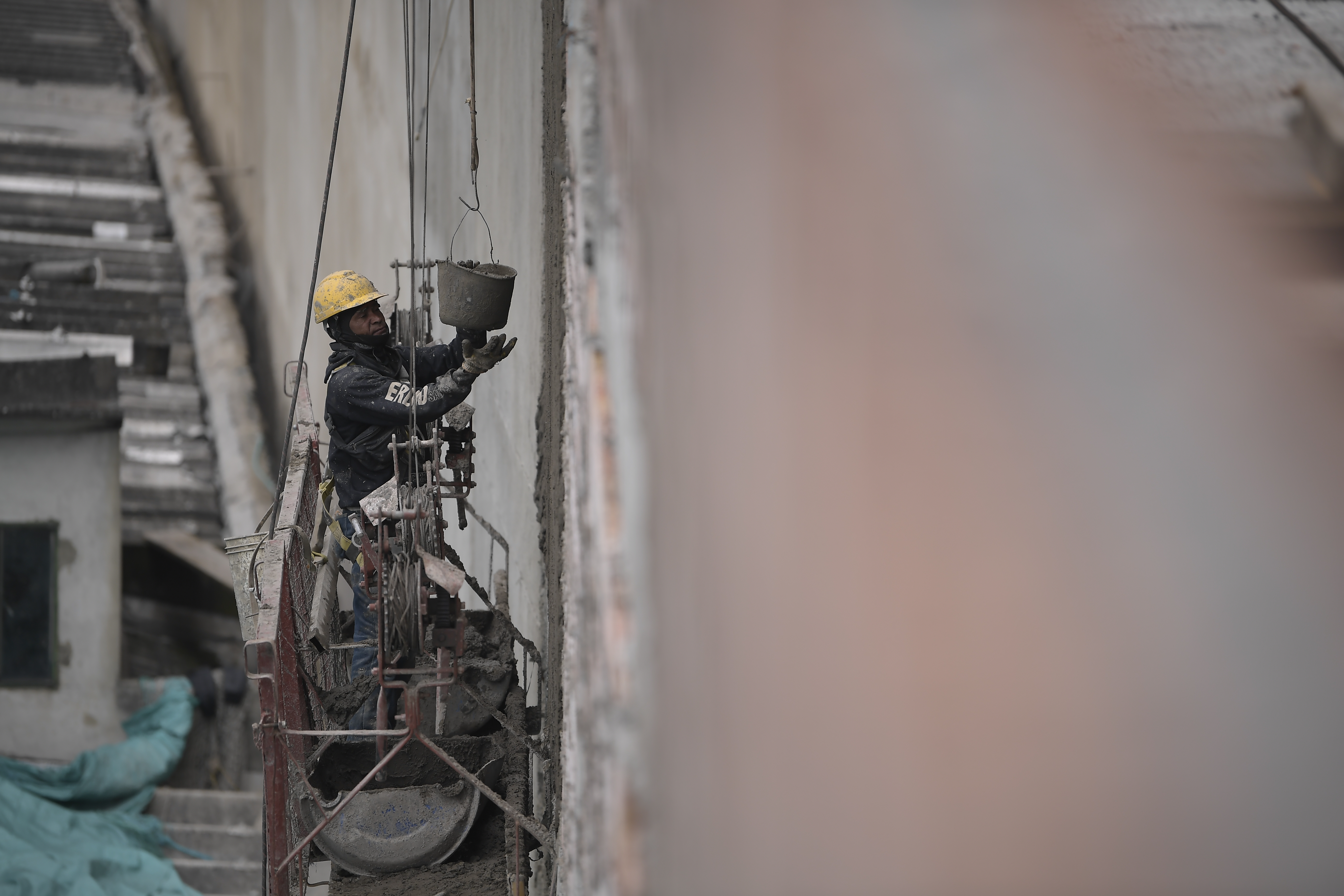 Obras de construcción de este edificio ubicado en la calle 26 con carrera 30, en Bogotá.