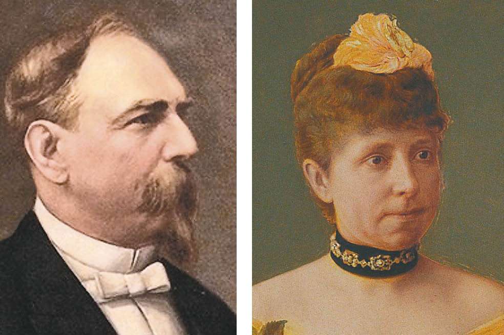 Presidente colombiano Carlos Holguín y la reina María Cristina, de España