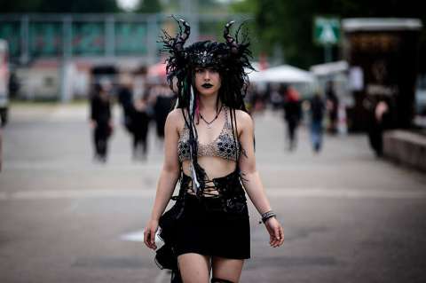 Los rostros durante los cuatro días del festival Wave Gothic