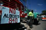 Al menos 8 vías bloqueadas por protestas de camioneros en Bogotá