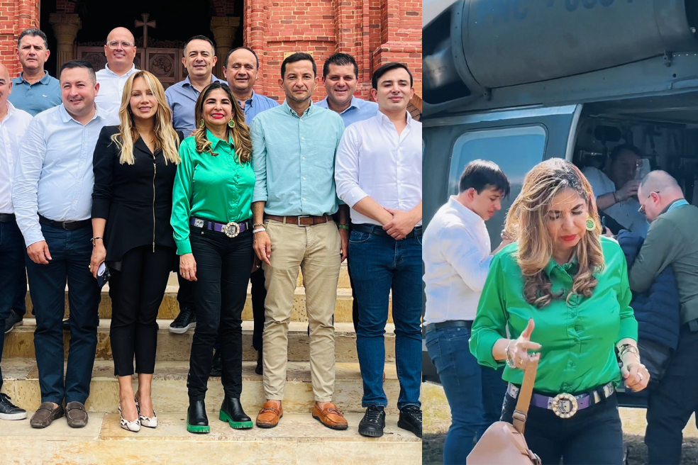 Luz Dana Leal, directora de Empleo del Sena y esposa de Carlos Ramón González, director del Dapre, viajó junto a la consejera de Regiones, Sandra Ortiz. Todos son de Alianza Verde.