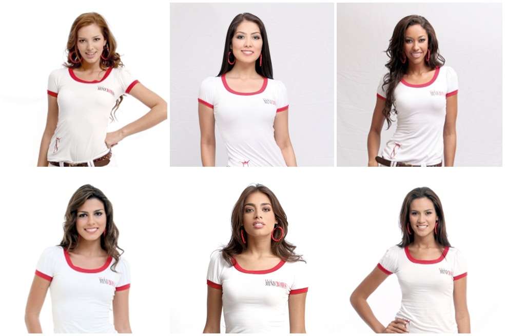 Las señoritas Tolima, Caquetá, Cartagena, Valle, San Andrés y Huila.