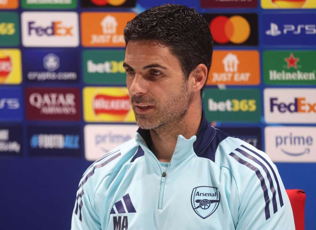 LONDON (United Kingdom), 28/04/2025.- Arsenal manager Mikel Arteta attends a press conference at Emirates Stadium in London, Britain, 28 April 2025. Arsenal will face Paris Saint Germain in the UEFA Champions League semi-finals 1st leg soccer match on 29 April 2025. (Liga de Campeones, Reino Unido, Londres) EFE/EPA/NEIL HALL