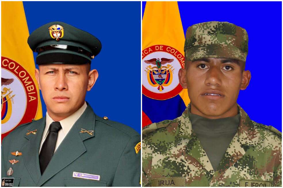 Sargento segundo Jonathan Verdugo Vargas y del soldado Alex Daniel Irua Tutalcha / Ejército