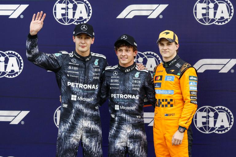 Kimi Antonelli de Mercedes se quedó con la pole position del GP de Japón de la F1