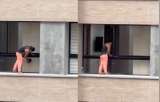 Video: Mujer arriesga su vida para limpiar ventanas de un apartamento en Medellín