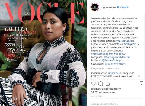 Yalitza Aparicio hace historia en la portada de Vogue