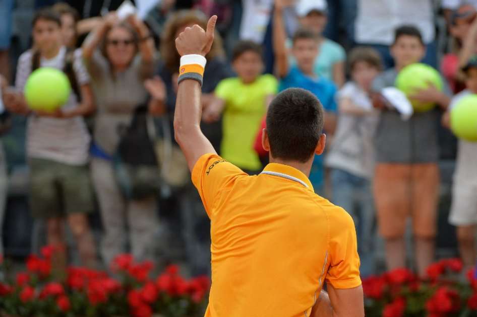 Novak Djokovic celebra su triunfo en Roma. Foto: AFP