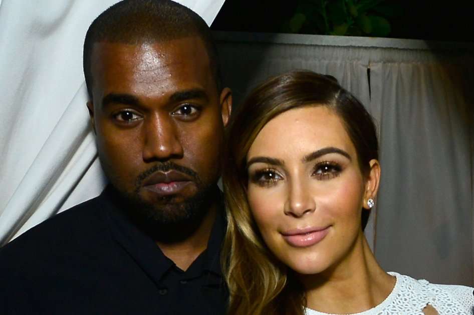 Kanye West y Kim Kardashian.