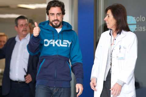 Fernando Alonso recibe el alta hospitalaria