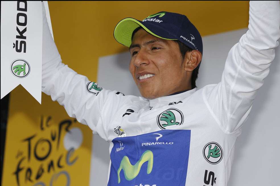 Un gran fin de semana tuvo el colombiano Nairo Quintana en el Tour, en el que asumió el liderato de la clasificación de los novatos. / AFP