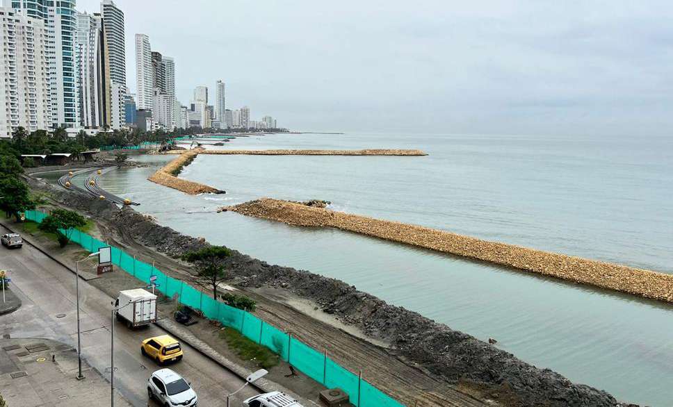 Playa en Cartagena. Panorámica.