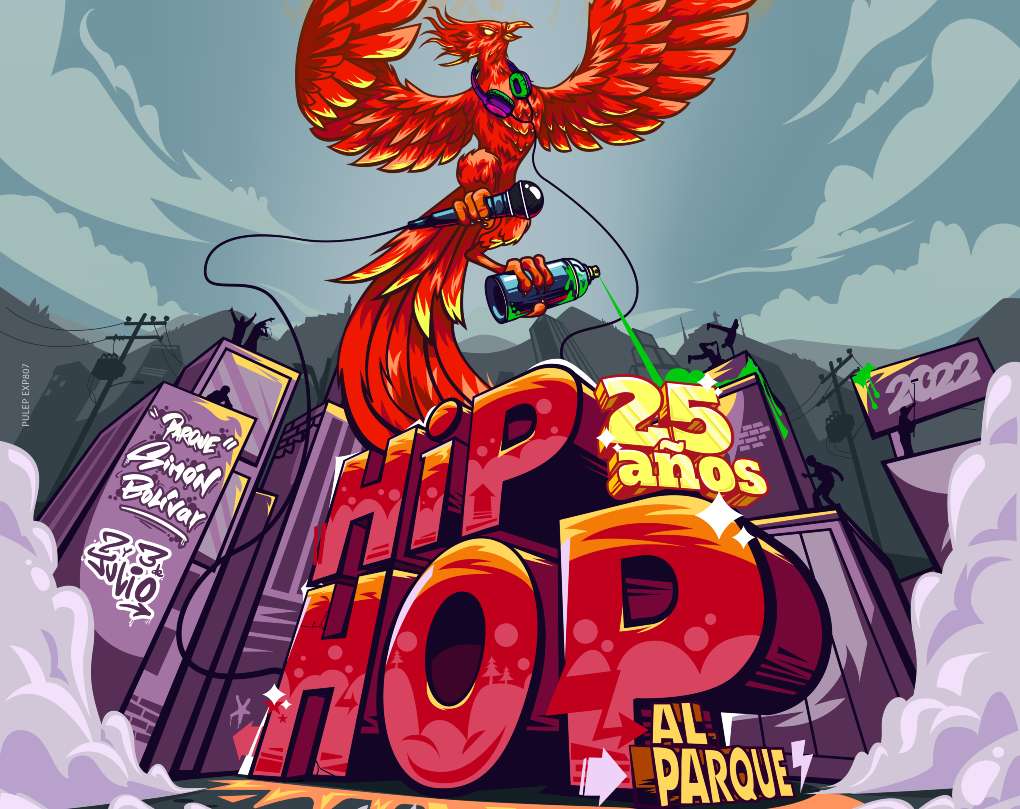 Esta es la imagen oficial de Hip Hop al Parque, que este 2022 llega a 25 años de historia.