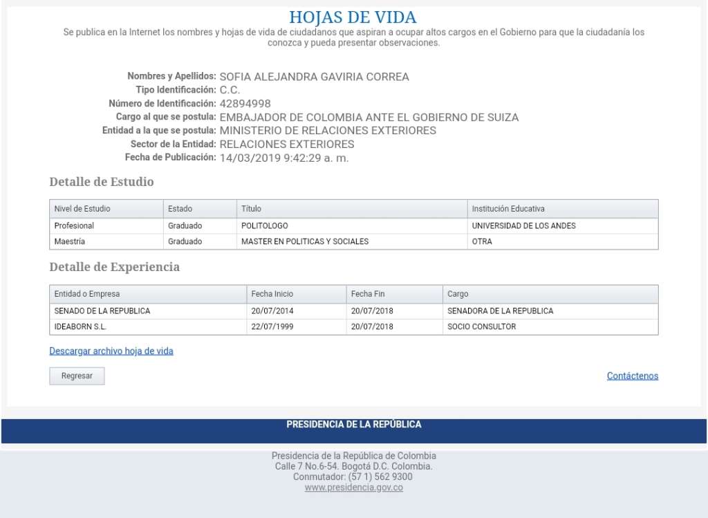 Gaviria Correa es politóloga de la Universidad de los Andes, con maestría en políticas públicas y sociales, estudios que adelantó en España. Es hija del empresario Guillermo Gaviria Echeverry y hermana de Guillermo Gaviria Correa, exgobernador de Antioquia, secuestrado por las Farc yasesinado en un fallido intento de rescate. Su otro hermano es el también político Aníbal Gaviria Correa, quien fue alcalde de Medellín.