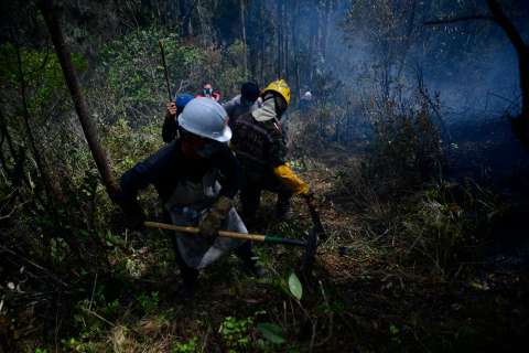 Bomberos de Bogotá controlan dos incendios en el sur de la capital