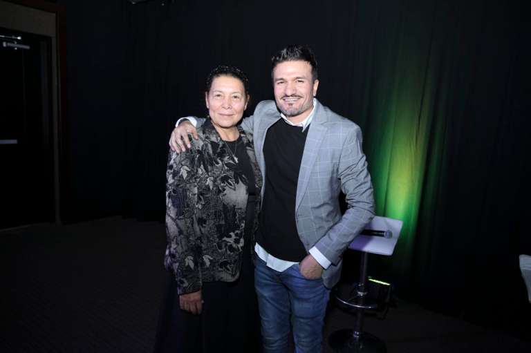 Carmiña Martínez, actriz y Diego Rivera productor