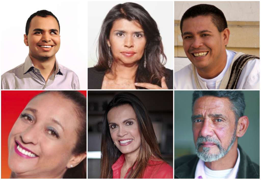 Arriba. Alejandro Ramírez, Gina Potes y Wilson Daza. / Abajo. Martha Isabel Rodríguez, Tatiana Piñeros y Alberto López de Mesa.