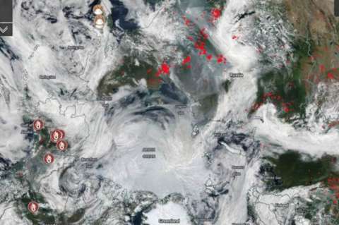 Récord de emisiones de CO2 en el Ártico por incendios forestales