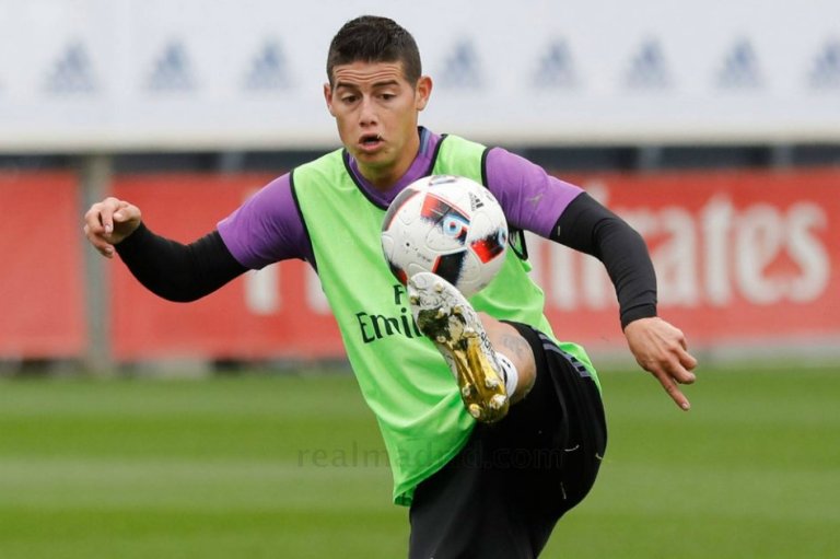 James se entrenó pensando en ser titular en la Copa del Rey