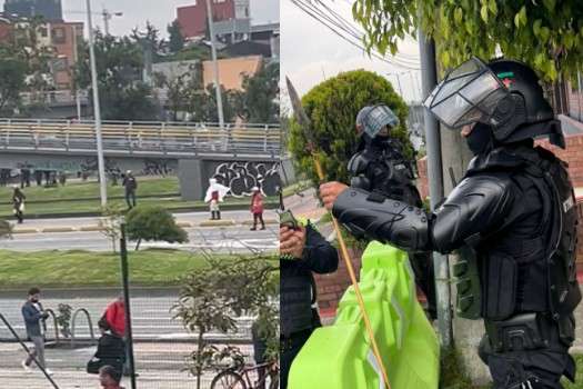Disturbios en inmediaciones a la embada en Bogotá.