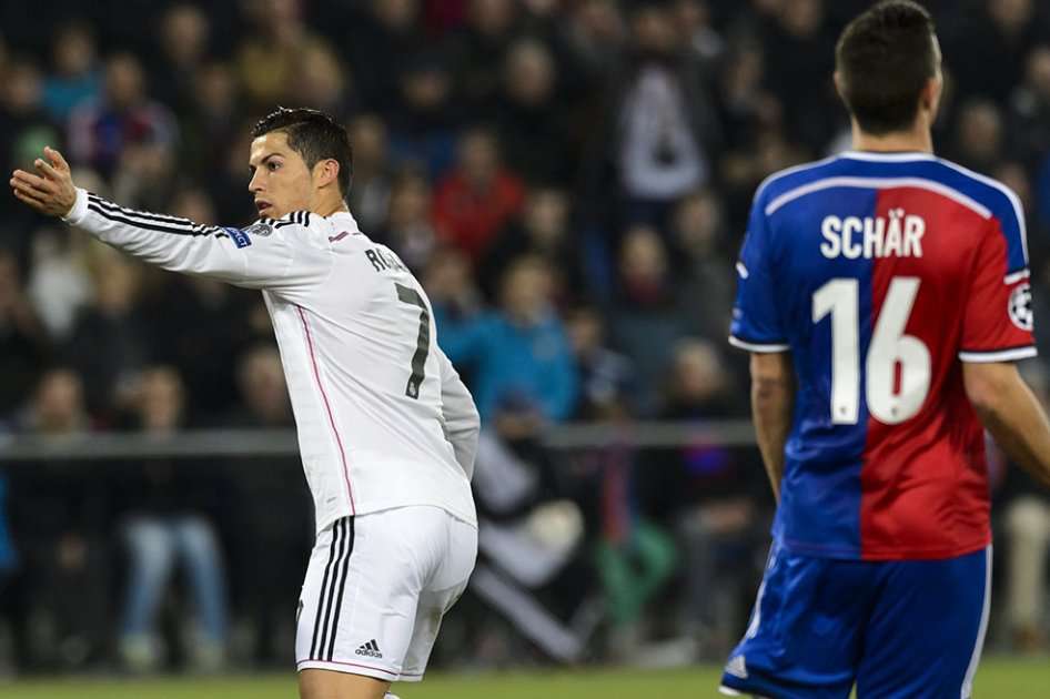 Cristiano Ronaldo celebra su tanto número 71 en la Liga de Campeones. Foto: EFE