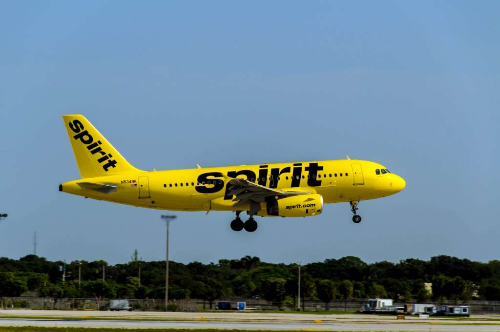 Avión de Spirit Airlines.