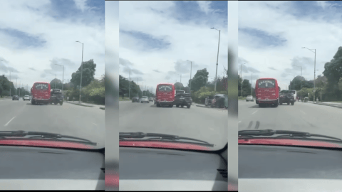 Intolerancia vial: conductores se tiran los vehículos en plena autopista Norte