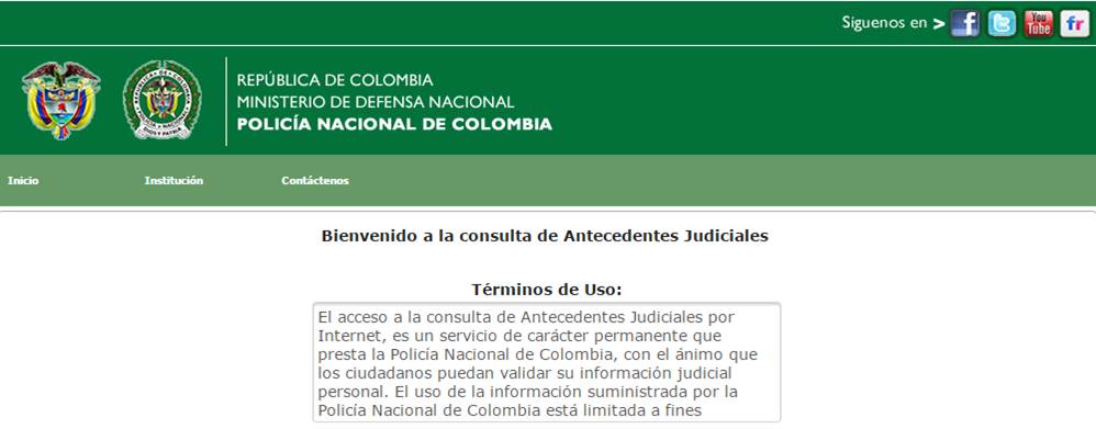 La consulta de Antecedentes Judiciales por Internet, es un servicio de la Policía Nacional para que todos los ciudadanos puedan consultar y validar su información personal judicial.