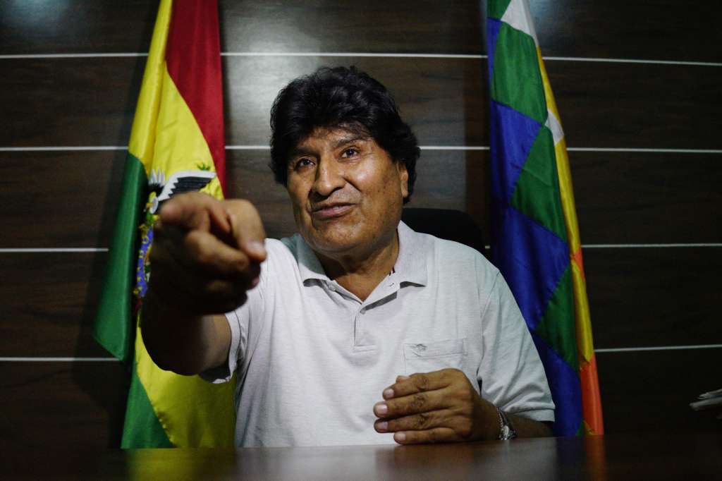 Bolivia's former president Evo Morales gestures as he speaks during an interview with AFP in the coca-growing town of Lauca Eñe, Chapare region, Bolivia on August 11, 2025.