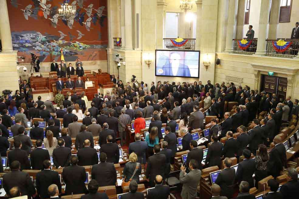 El presidente Juan Manuel Santos en la instalación del Congreso de la República, el 20 de julio del año pasado. / Semana