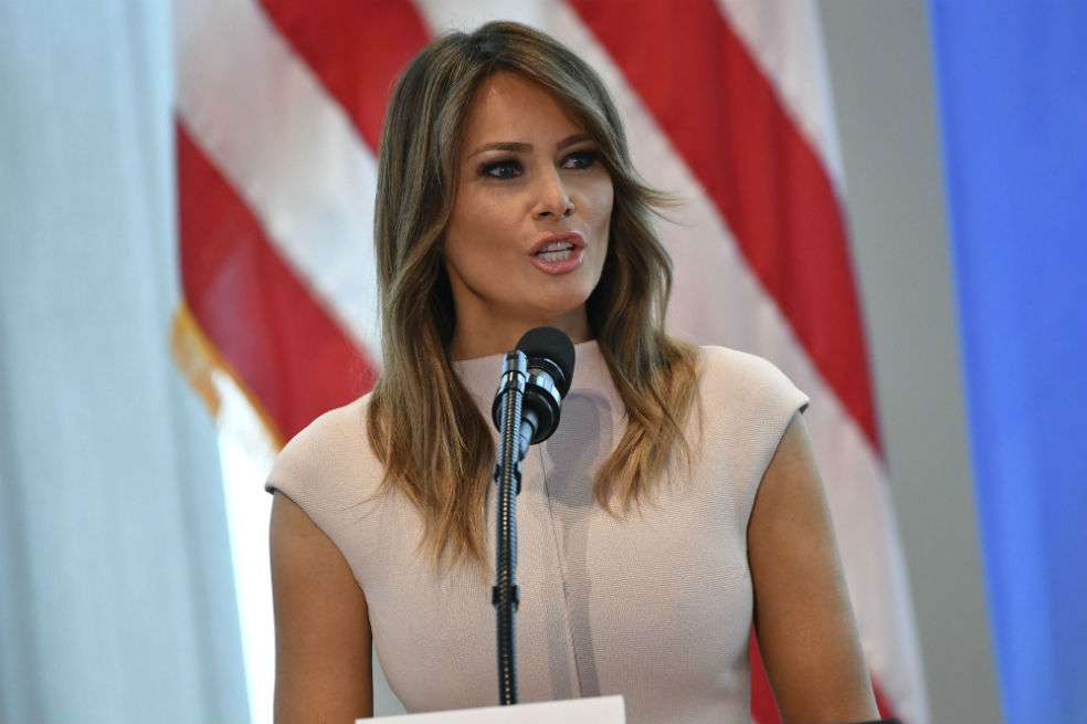 La primera dama de Estados Unidos, Melania Trump, en Naciones Unidas.  / AFP