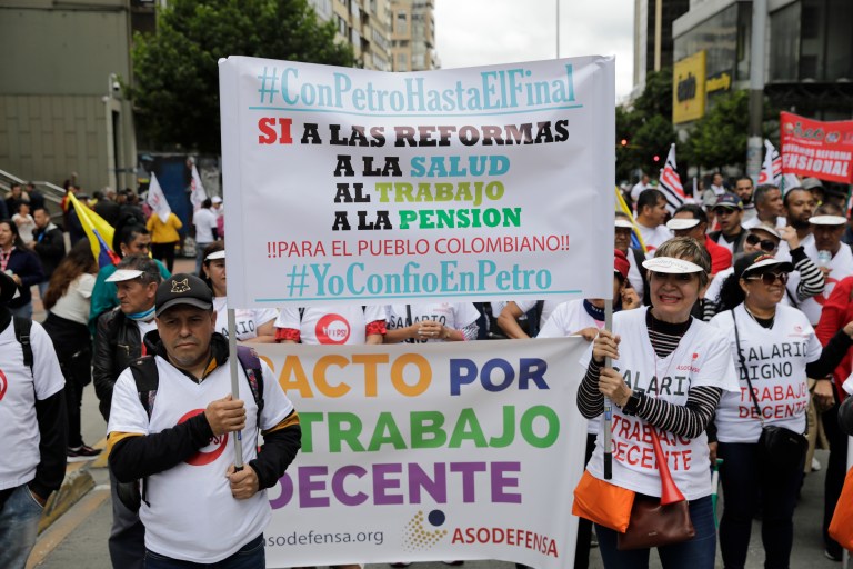 Finalizó la marcha a favor Petro y caravana de motos afecta la movilidad en Bogotá
