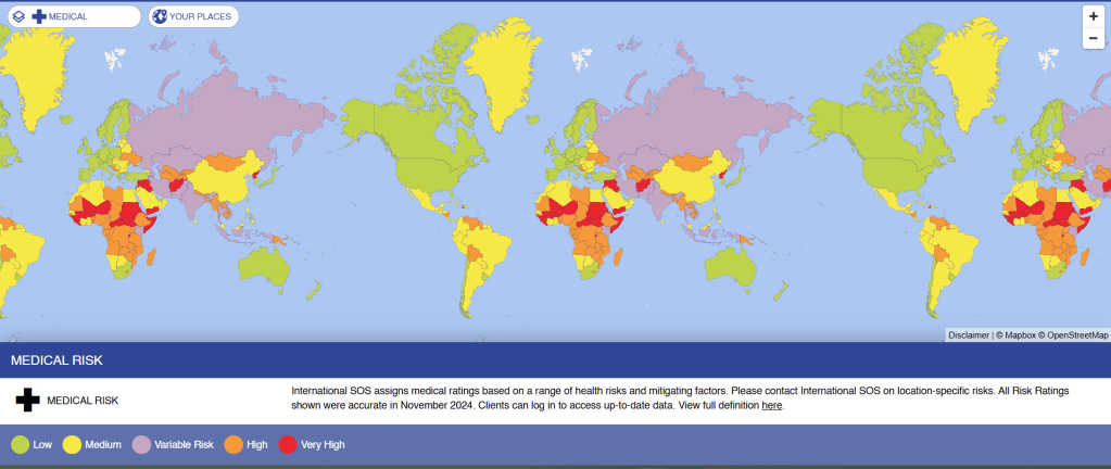 El Mapa de Riesgos de International SOS 2025 clasifica destinos globales según su seguridad, salud, clima y salud mental, proporcionando una guía detallada para viajeros sobre los riesgos actuales.